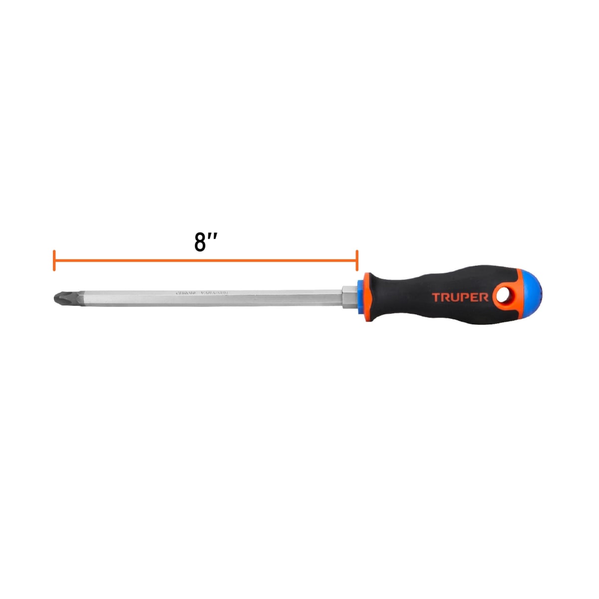 Desarmador de cruz 3/8'' x 8'' mango comfort grip. truper3