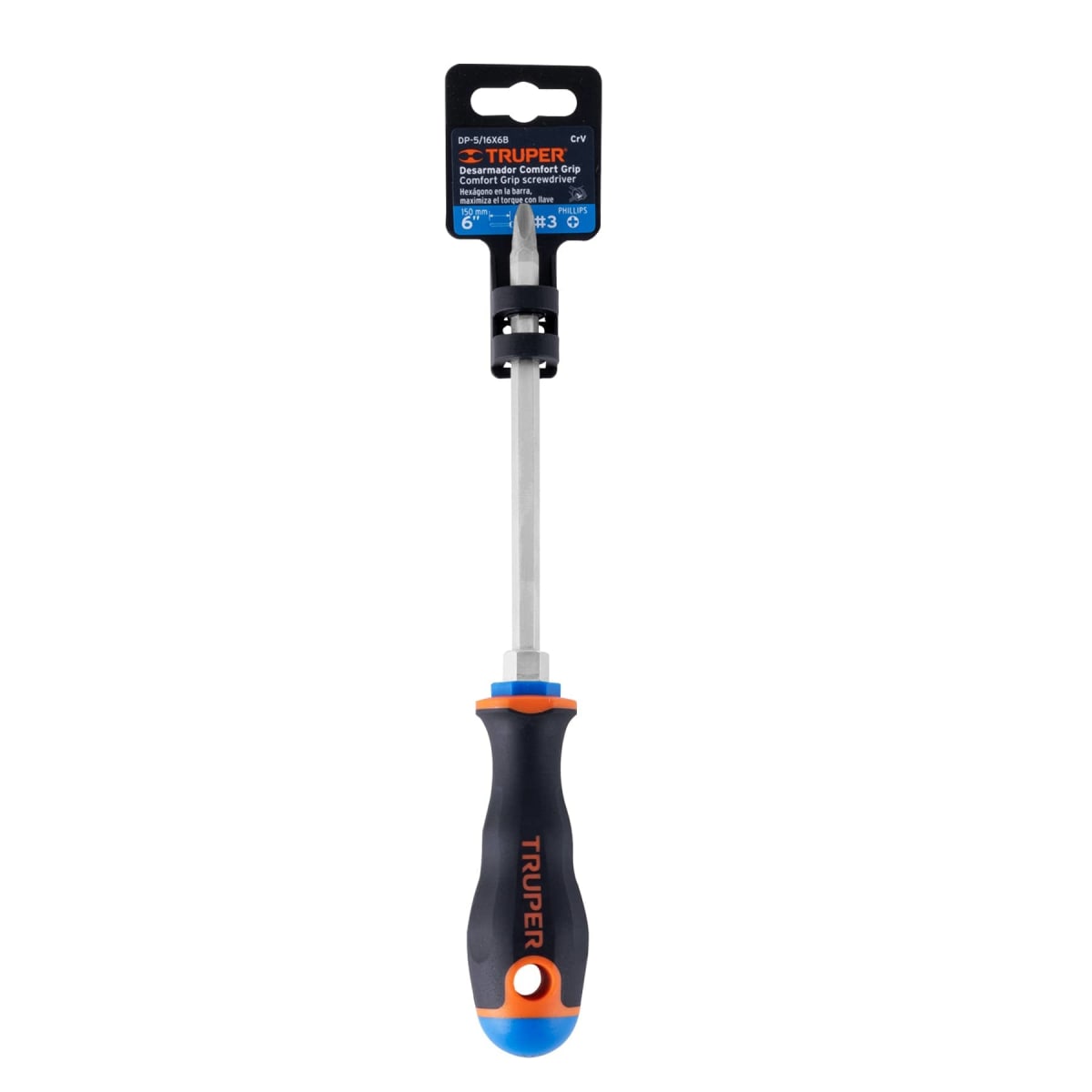Desarmador de cruz 5/16´´ x 6´´ mango Comfort Grip, Truper4