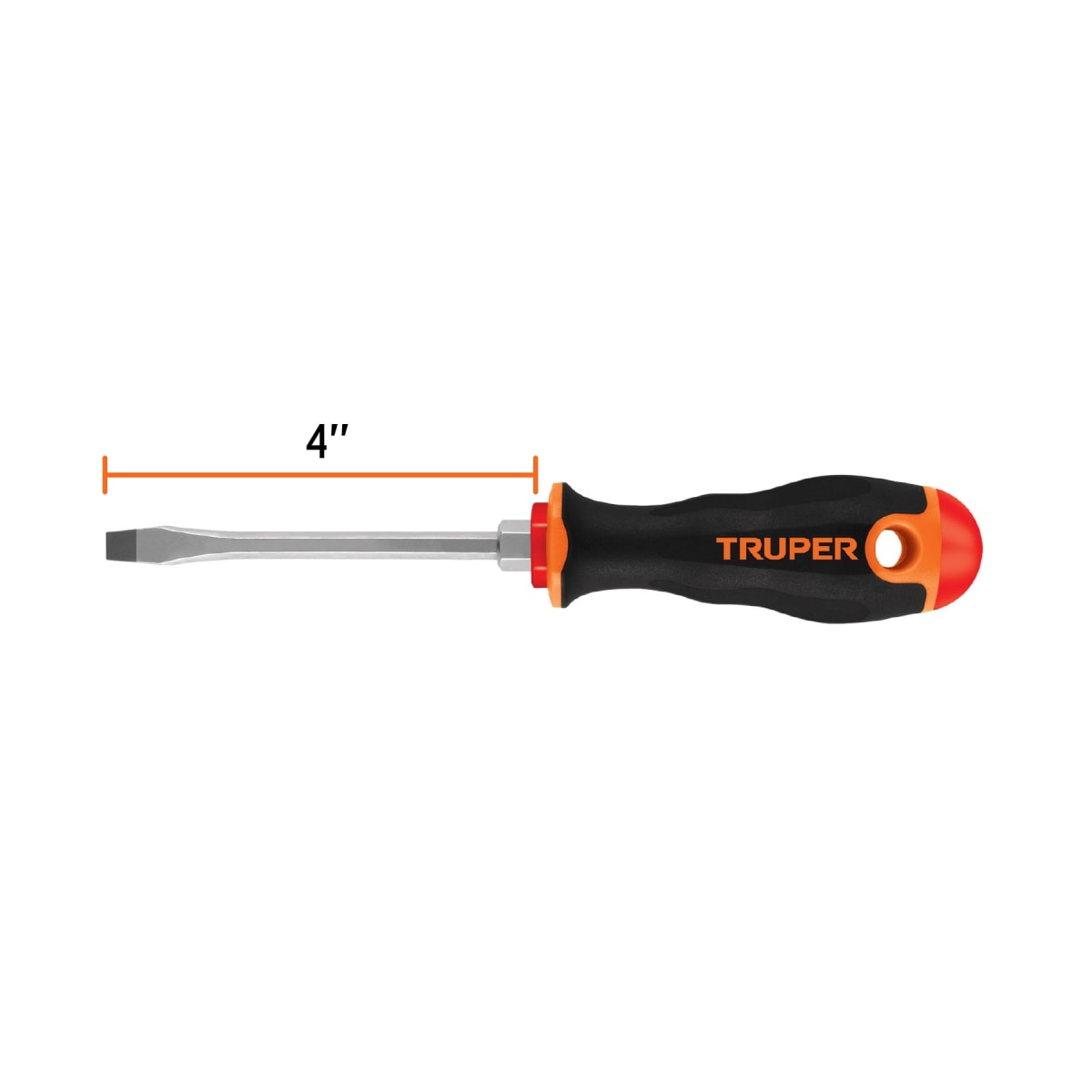 Desarmador plano 1/4'' x 4'' mango comfort grip. truper3