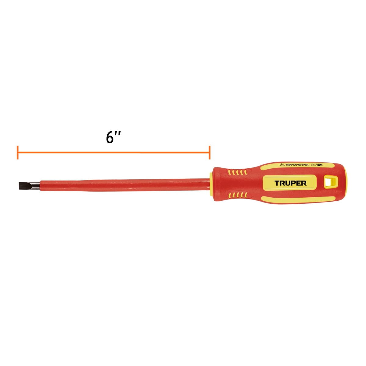 Desarmador dieléctrico plano 1/4' x 6', Truper3