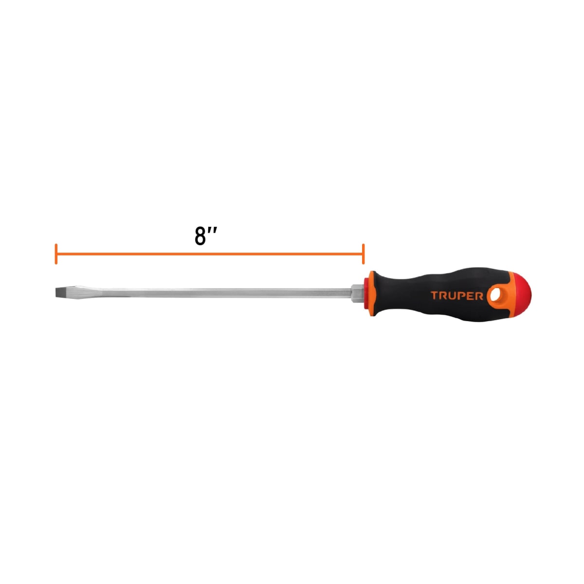 Desarmador plano 1/4'' x 8'' mango comfort grip. truper3