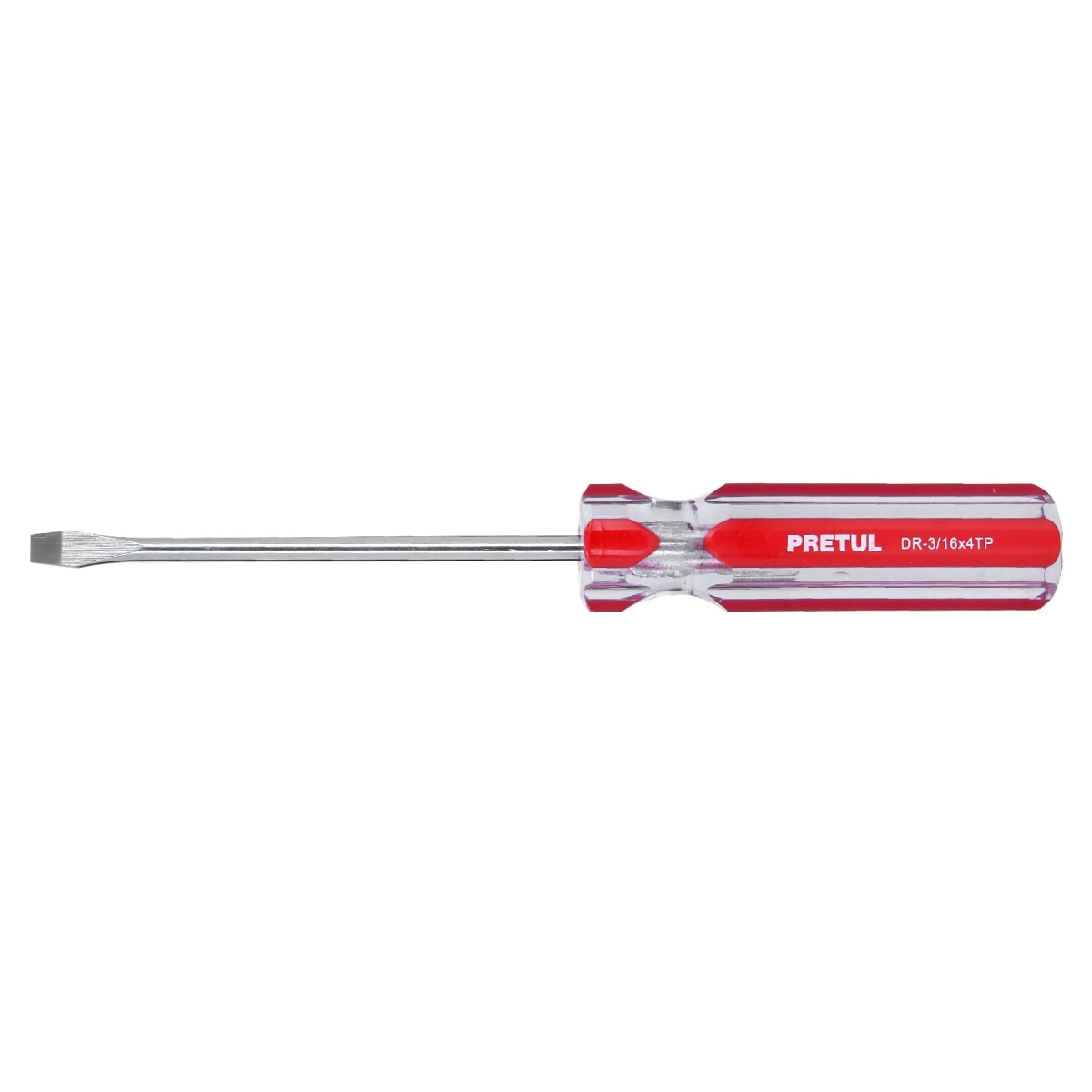 Desarmador plano 3/16 x 4´´ mango de PVC, Pretul1