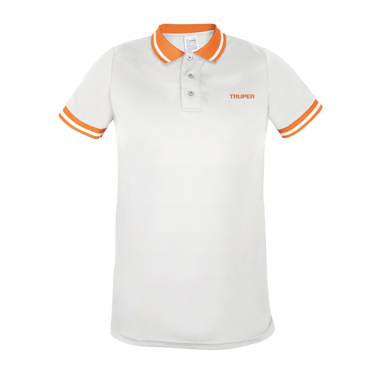 Polo camisero dry fit blanco, para caballero, Truper1