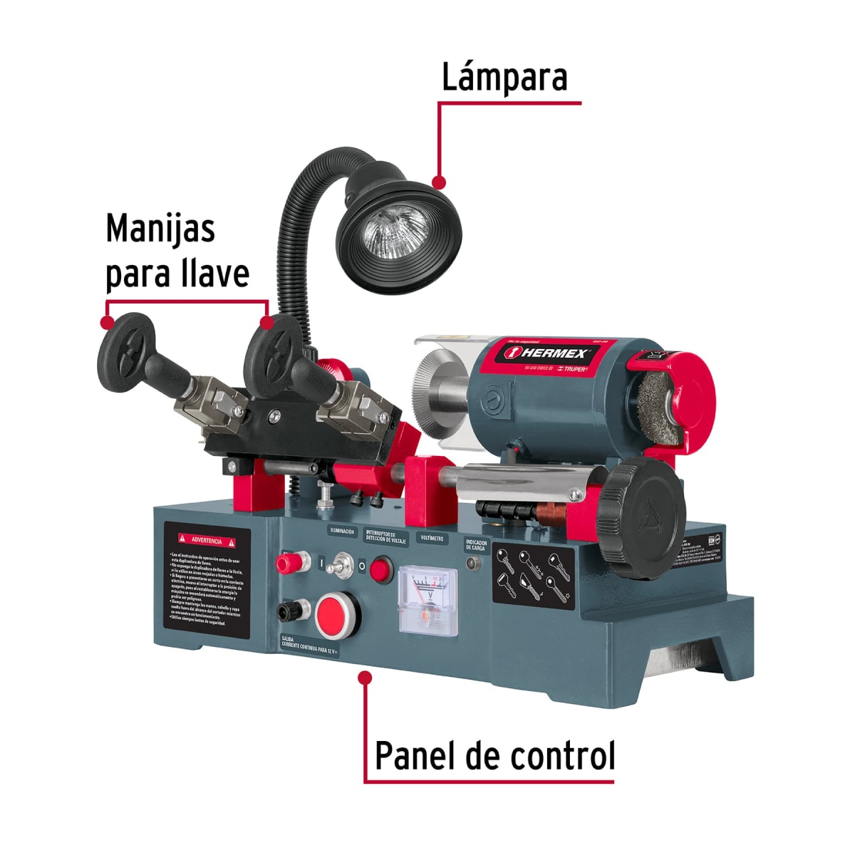 Duplicadora de llaves, 6 tipos, Hermex2