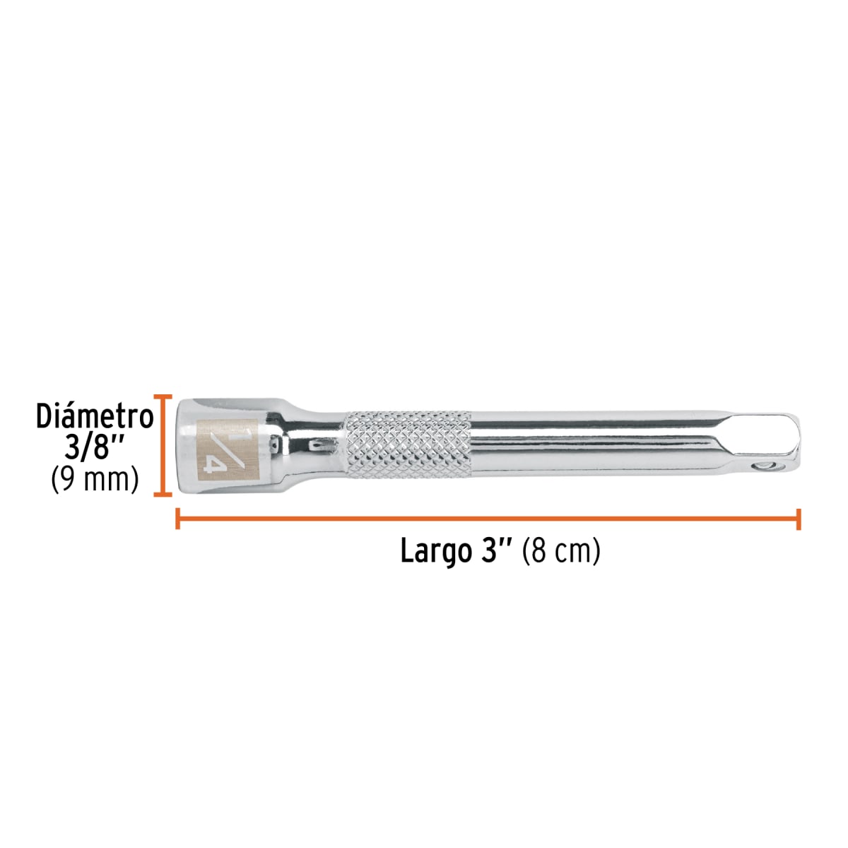 Extensión de 3'' para ratchet, para dados encastre 1/4'' Truper3