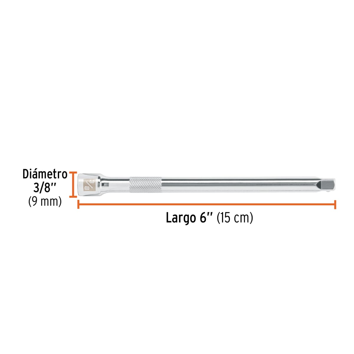 Extensión de 6'' para ratchet, para dados encastre 1/4'' Truper3