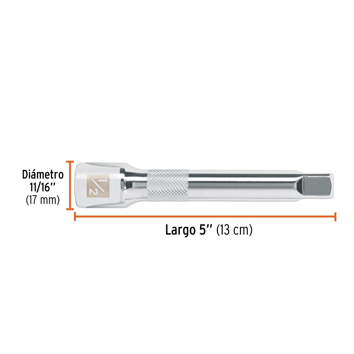 Extensión de 5'' para ratchet para dados encastre 1/2'' Truper3