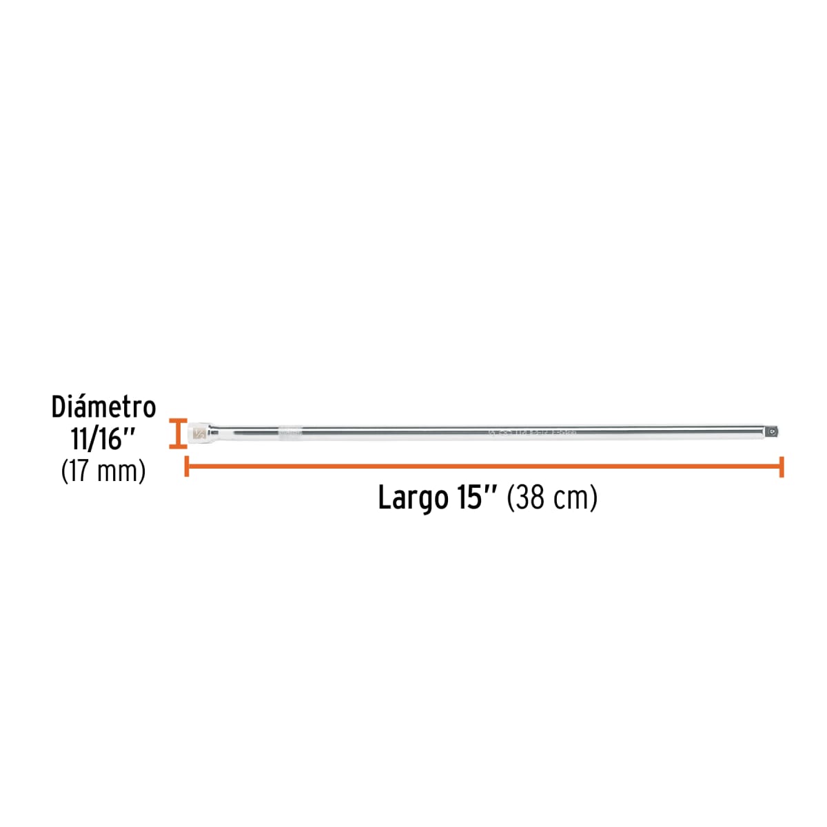Extensión de 15'' para ratchet para dados encastre 1/2'' Truper3