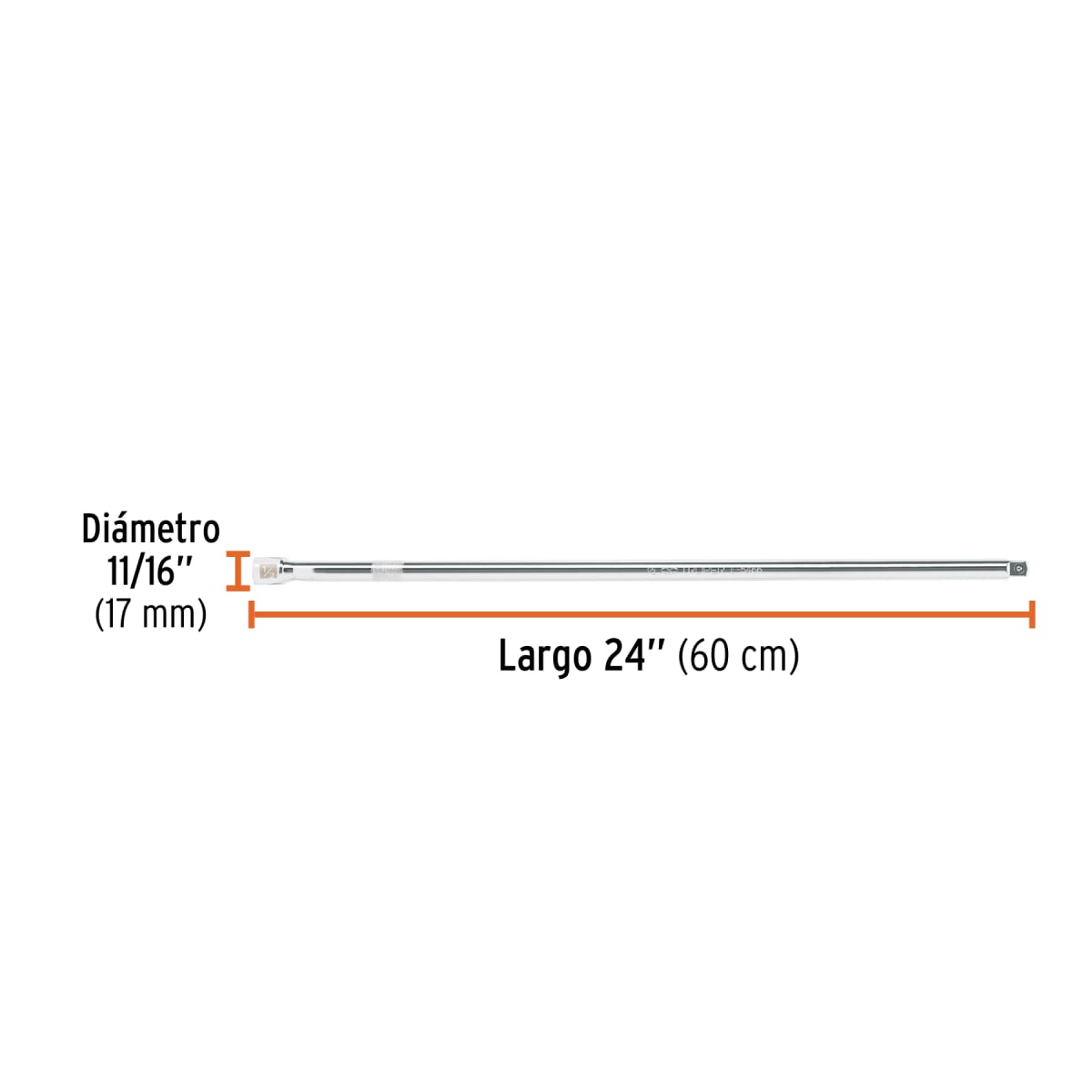 Extensión de 24'' para ratchet para dados encastre 1/2'' Truper3