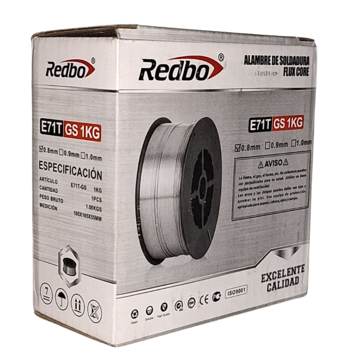 Rollo De Alambre Para Soldar Flux Lusqtoff Sin Gas 0.8mm 5kg