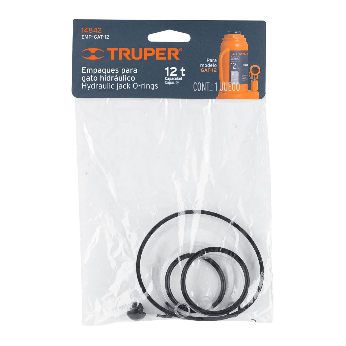 Empaques para gata de botella de 12 Ton, Truper2
