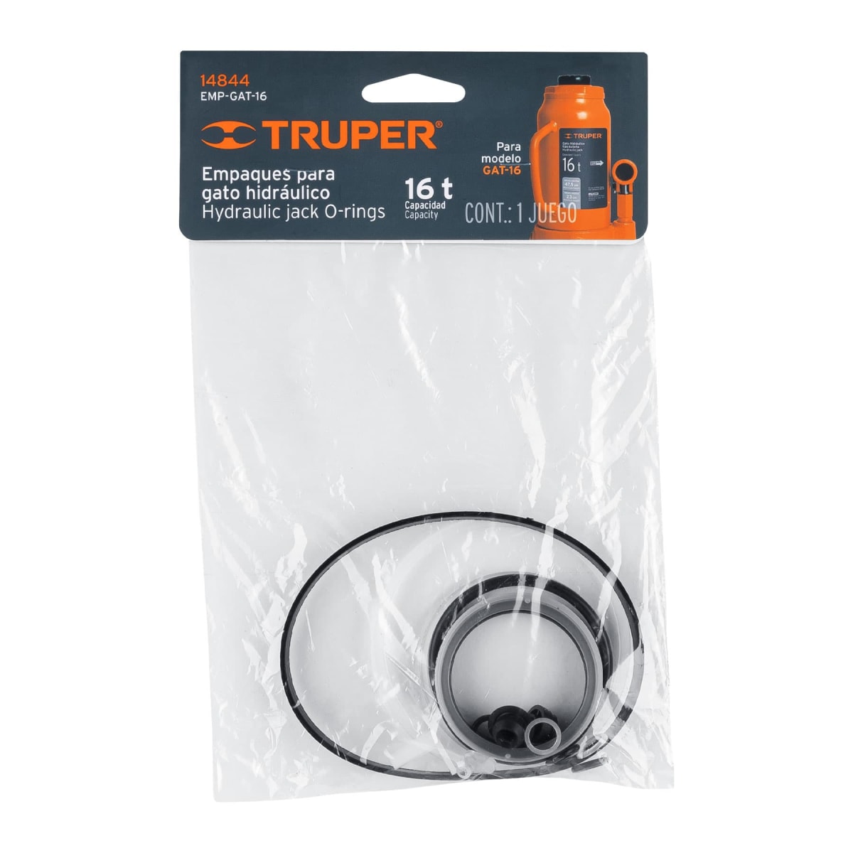 Empaques para gata de botella de 16 Ton, Truper2