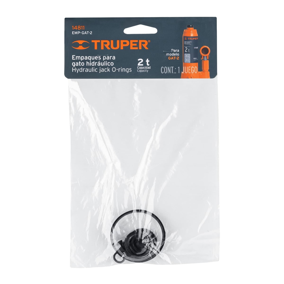 Empaques para gata de botella de 2 Ton, Truper2