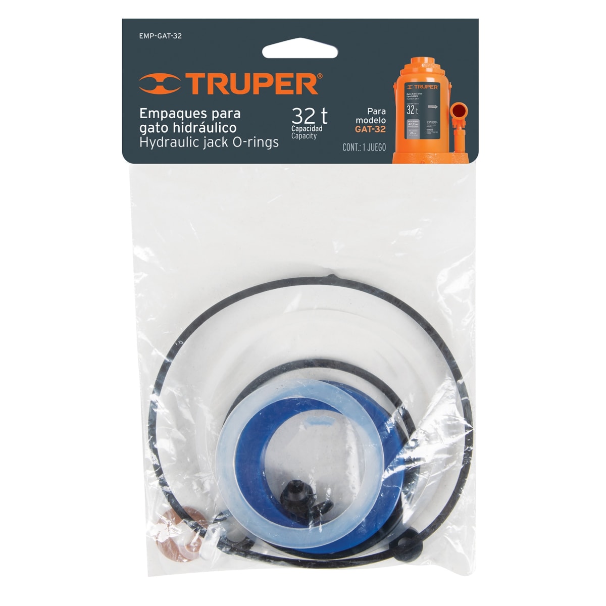 Empaques para gata de botella de 32 Ton, Truper2