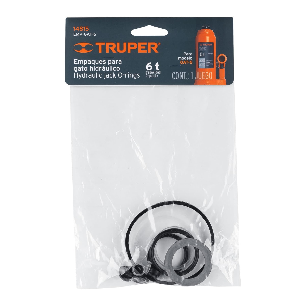 Empaques para gata de botella de 6 Ton, Truper2