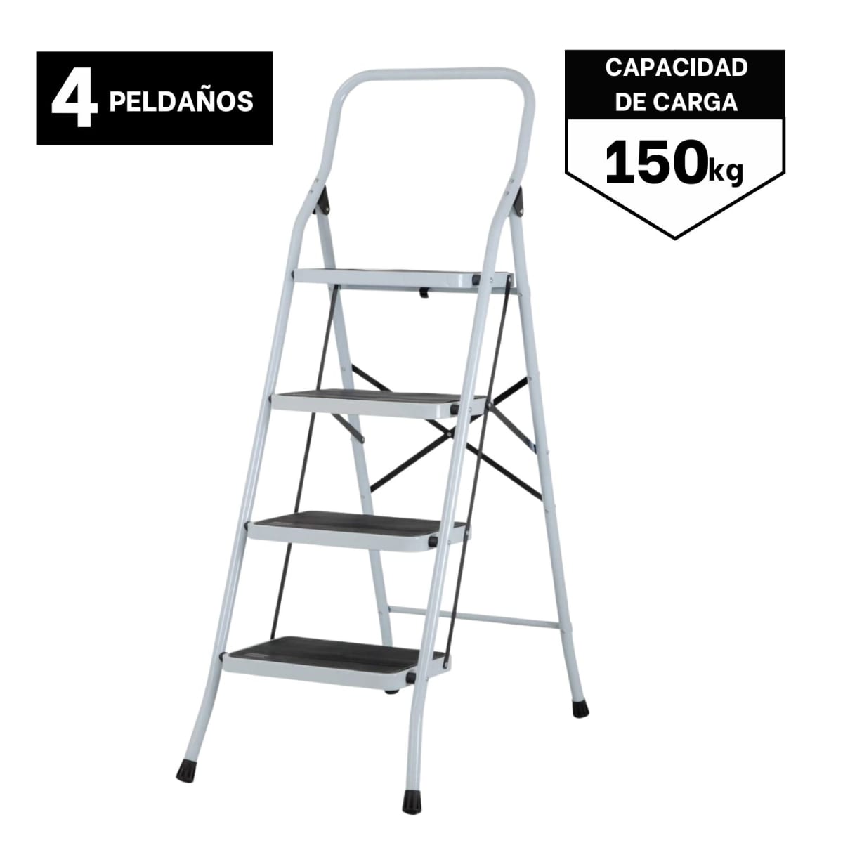 Escalera Tubular 4 Peldaños Pretul1