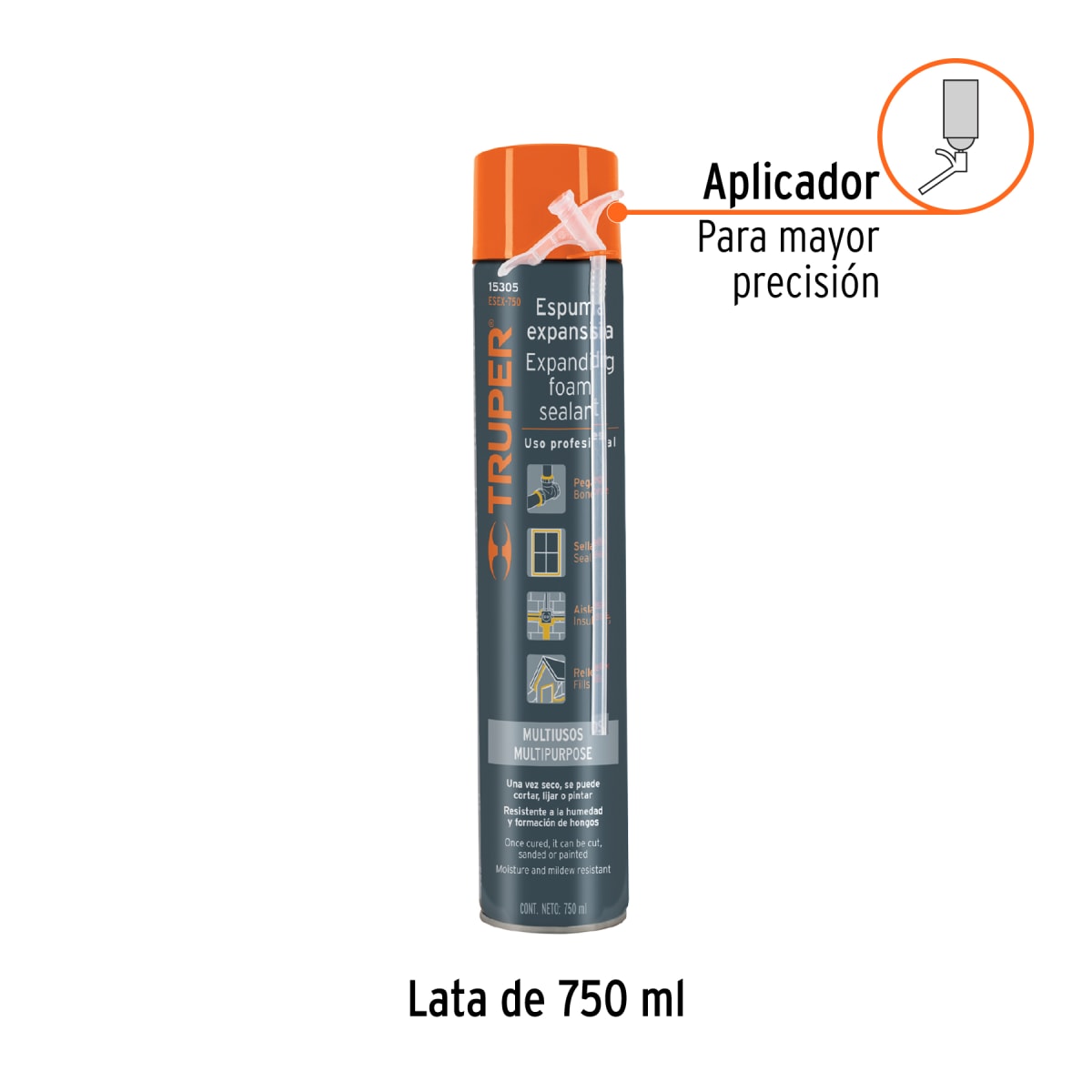 Espuma expansiva de 750 ml, Truper2