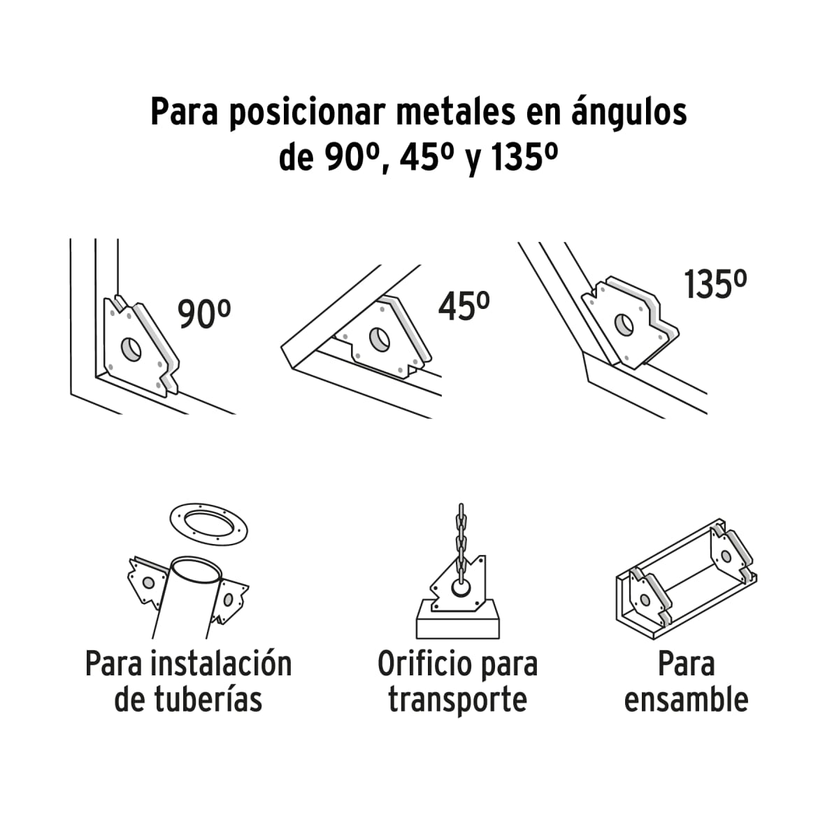 Escuadra magnética 4' para soldar, capacidad 19 kg, Pretul4