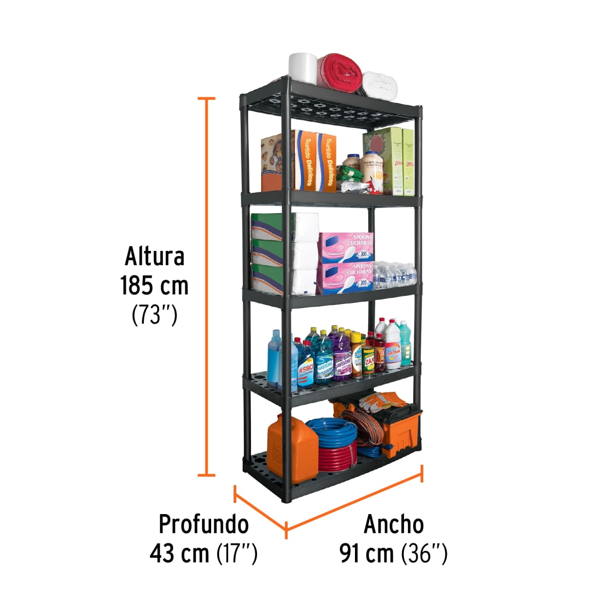 Estante Plastico 5 Repisas Truper4