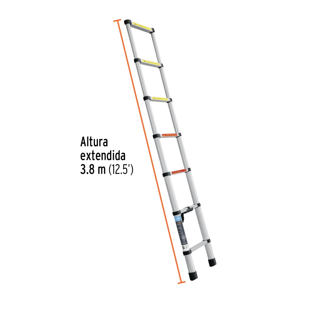 Escalera telescopica 13 peldaños Plegable 102kg Truper5