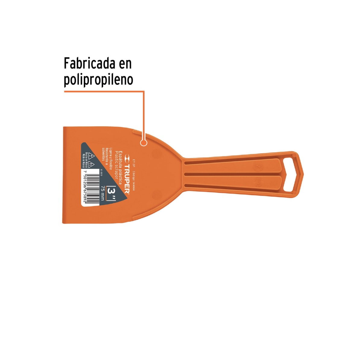 Espátula plástica de 3´´, Truper2