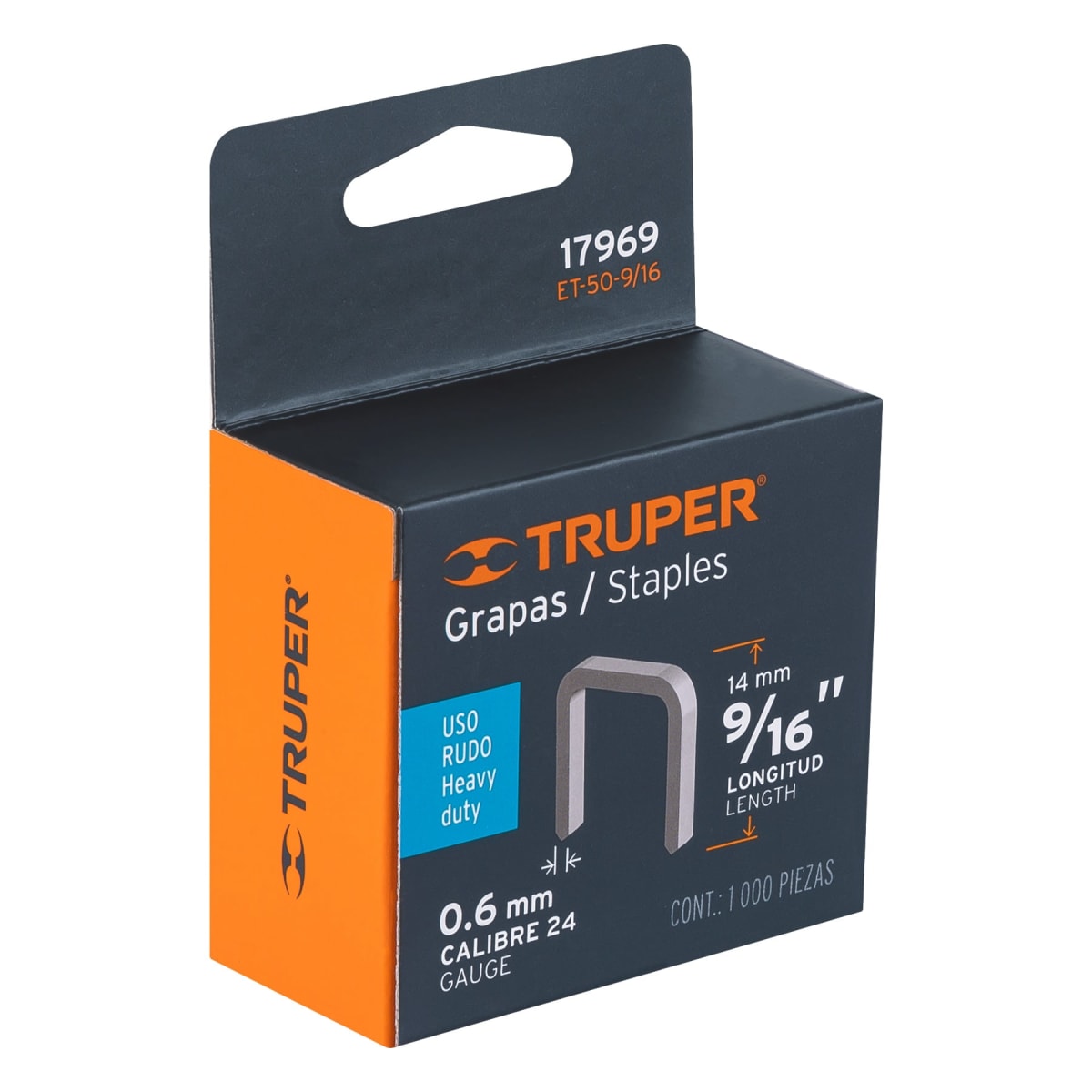 Caja con 1000 grapas 9/16