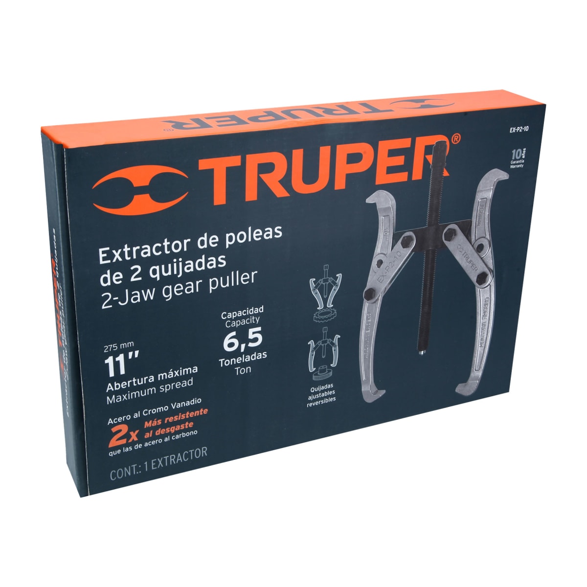 Extractor de poleas. 2 patas. 10''. truper4