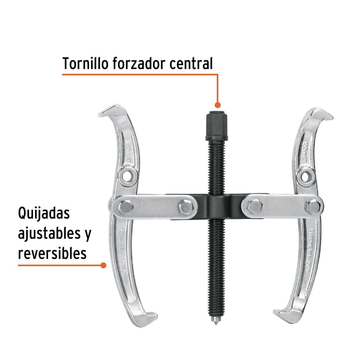 Extractor de poleas. 2 patas. 10''. truper2