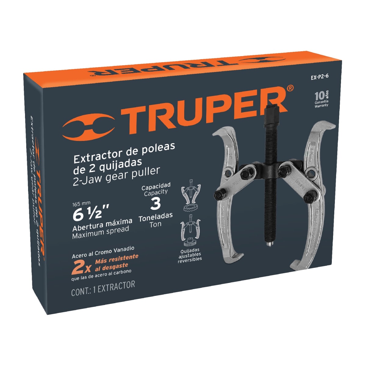 Extractor de poleas, 2 patas, 6´´, Truper4