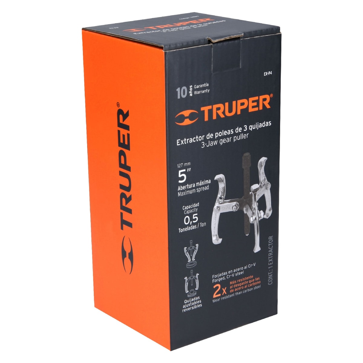 Extractor de poleas, 3 patas, 4´´, Truper4