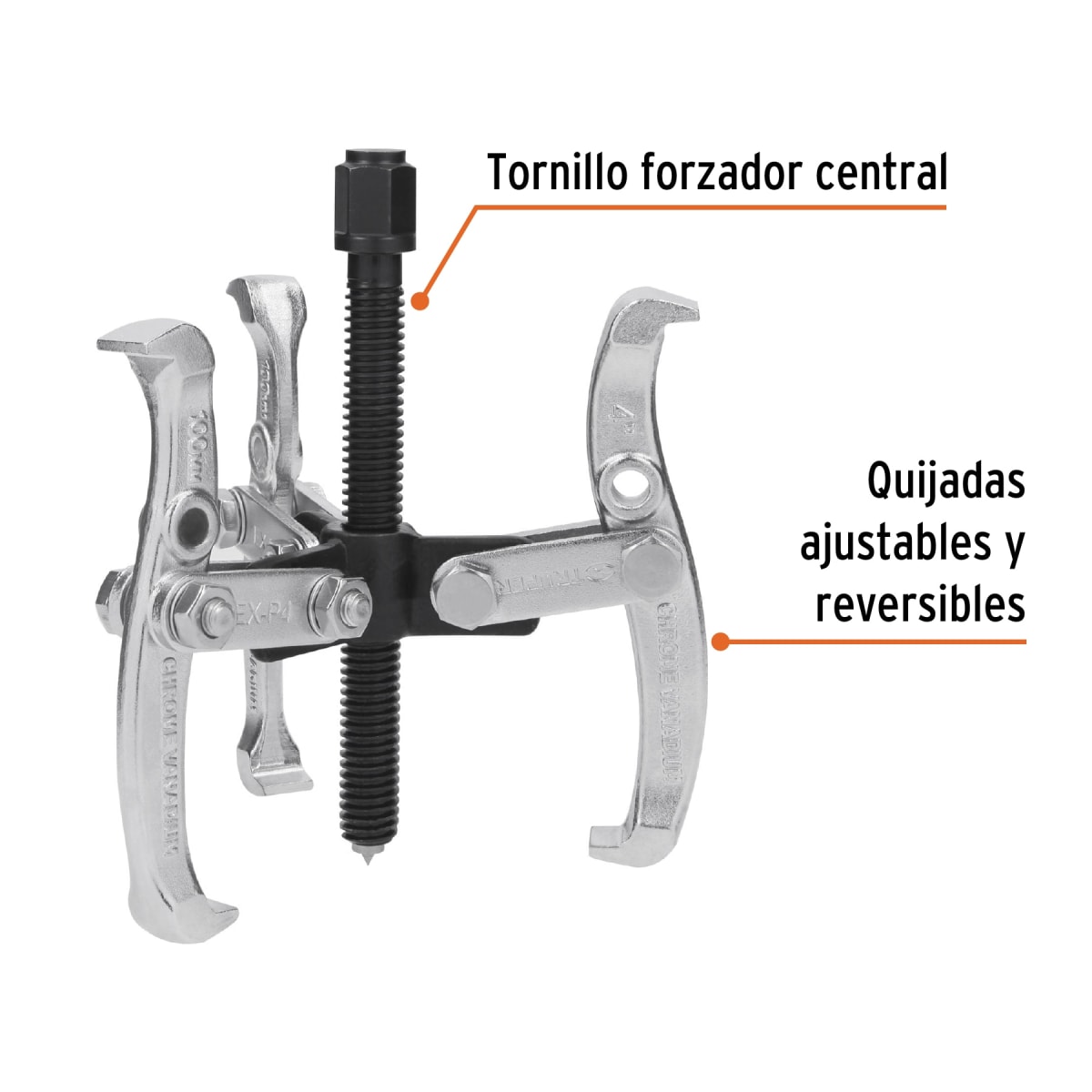 Extractor de poleas, 3 patas, 4´´, Truper2