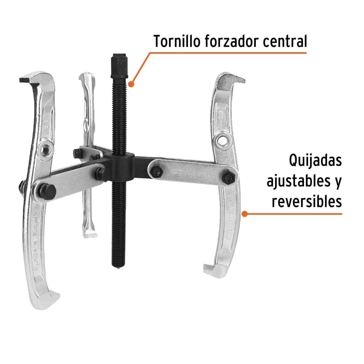 Extractor de poleas. 3 patas. 8''. truper2