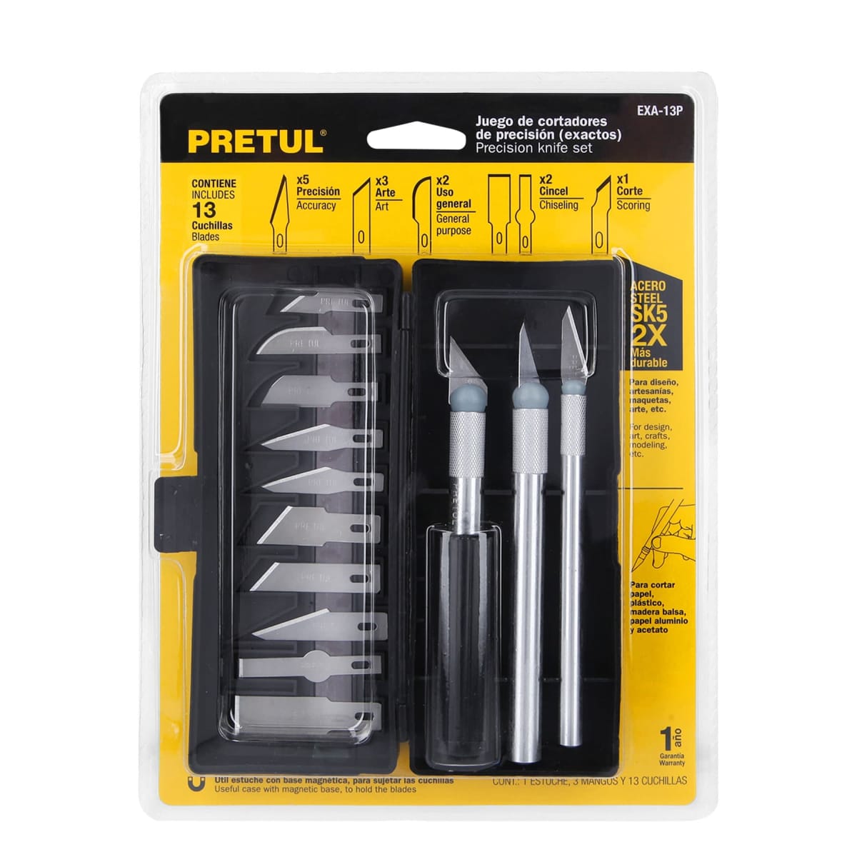 Juego de cuchillas con 13 piezas en estuche Pretul1