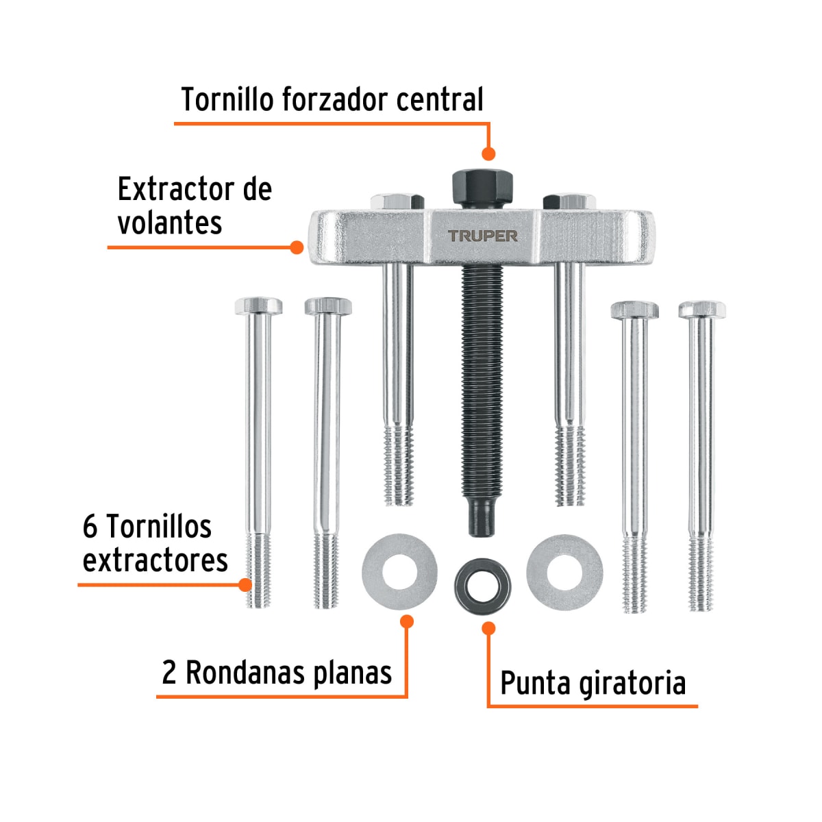Extractor de volantes. 11 piezas. truper2
