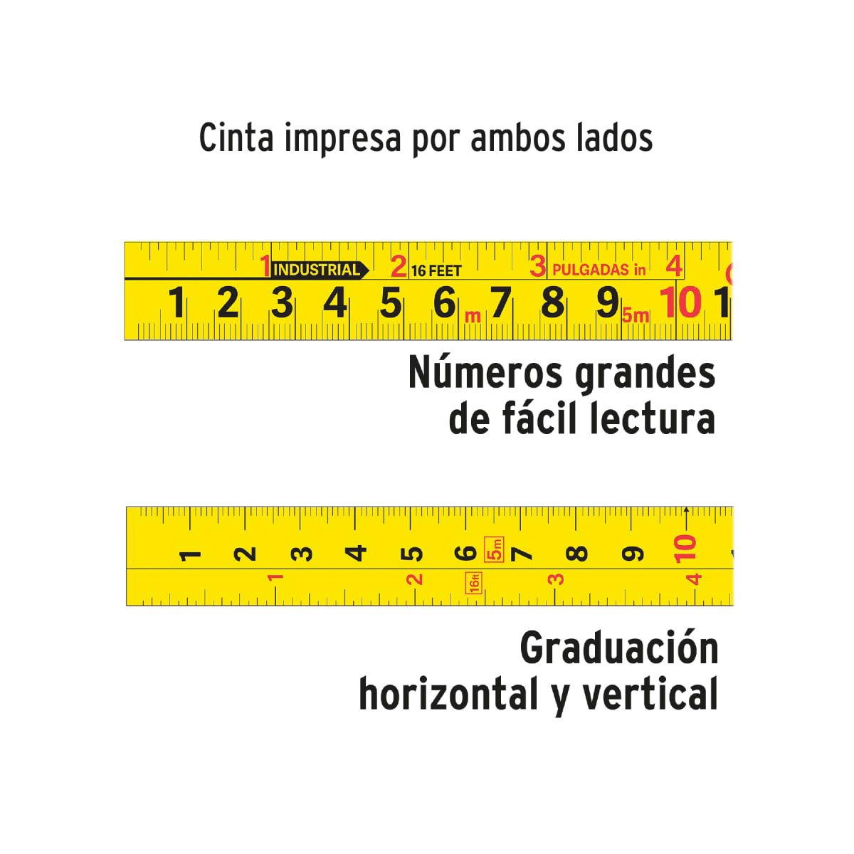 Wincha auto lock contra impactos 3 m cinta 16 mm Truper2