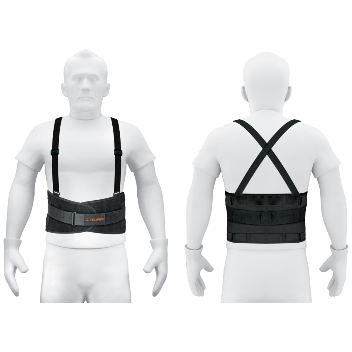 Faja lumbar con tercer cinturón talla M Truper1