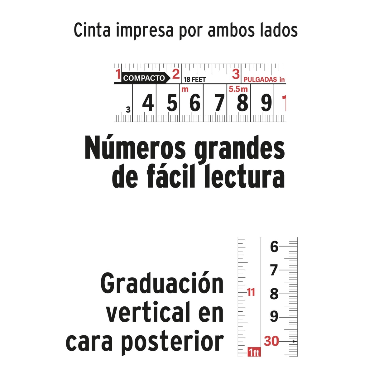 Flexómetro compacto 10 m con grip, cinta 25 mm, Truper4
