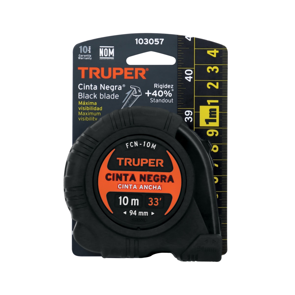 Wincha cinta negra 10 m cinta 32 mm Truper5