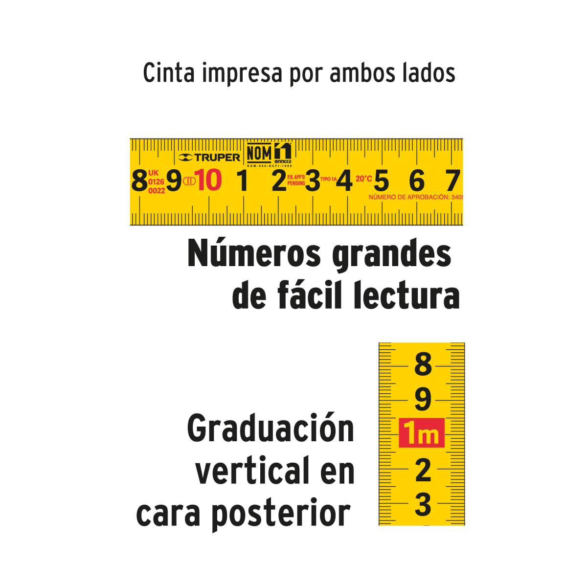 Wincha contra impactos 3 m cinta 13 mm graduación métrica Truper4