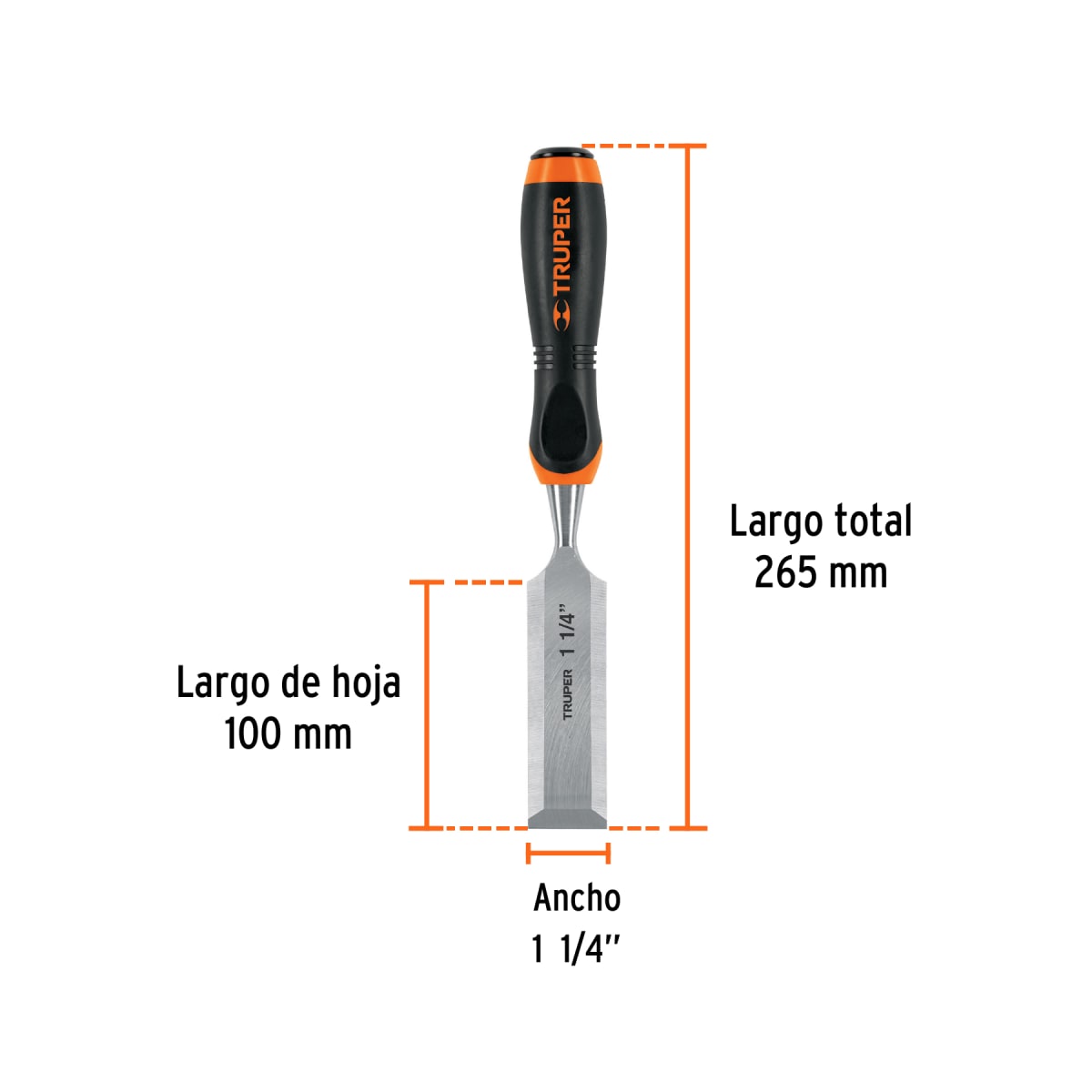 Formón 1-1/4'' mango comfort grip Truper3