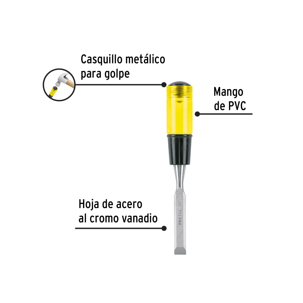 Formón 1/2'' pretul2