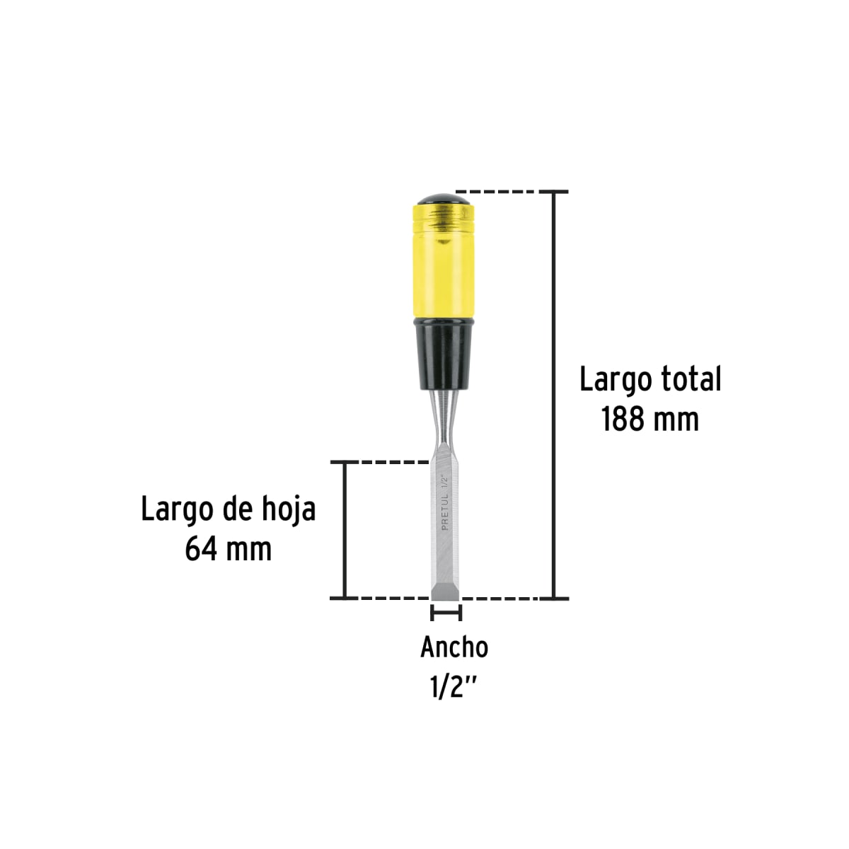 Formón 1/2'' pretul3