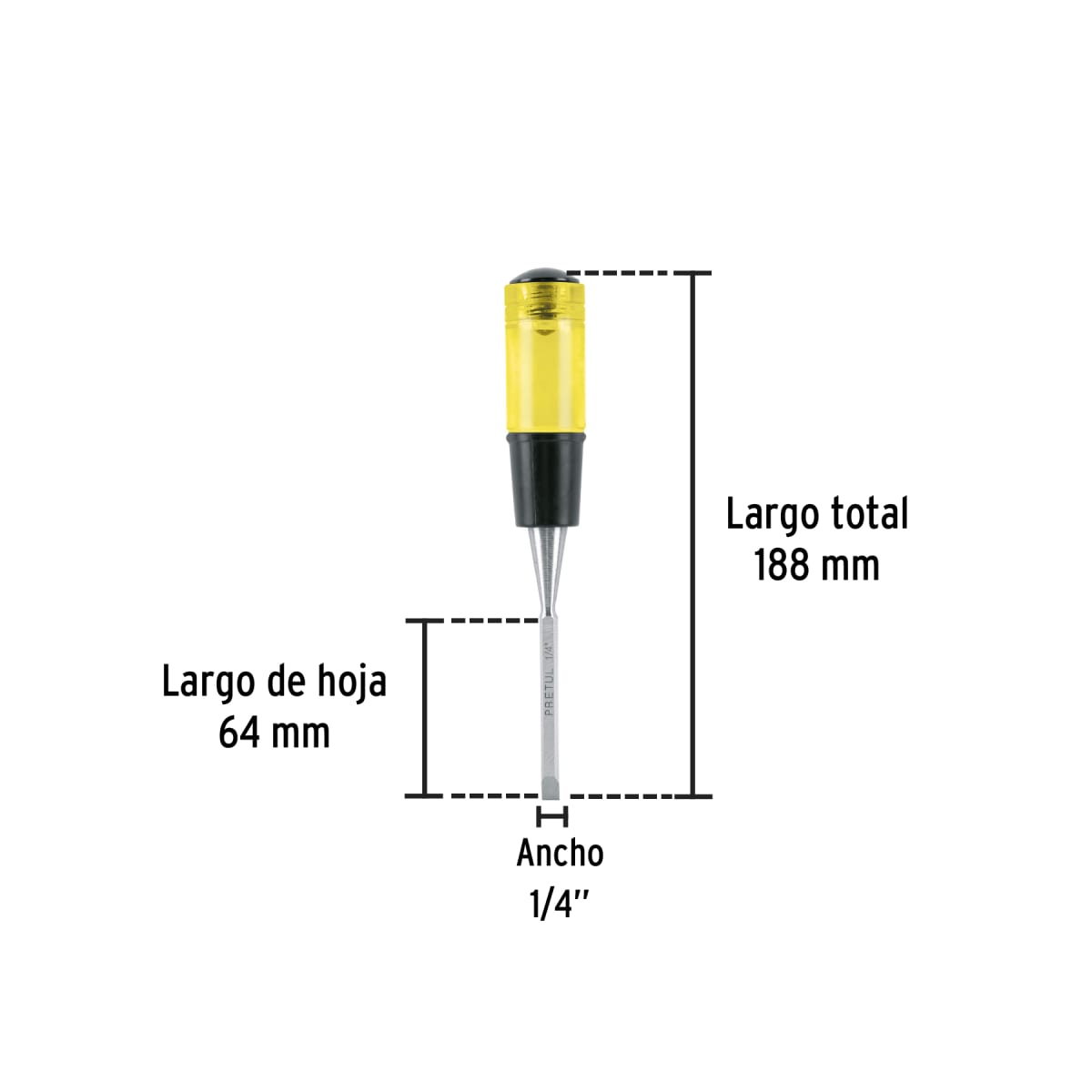 Formón 1/4'' Pretul3