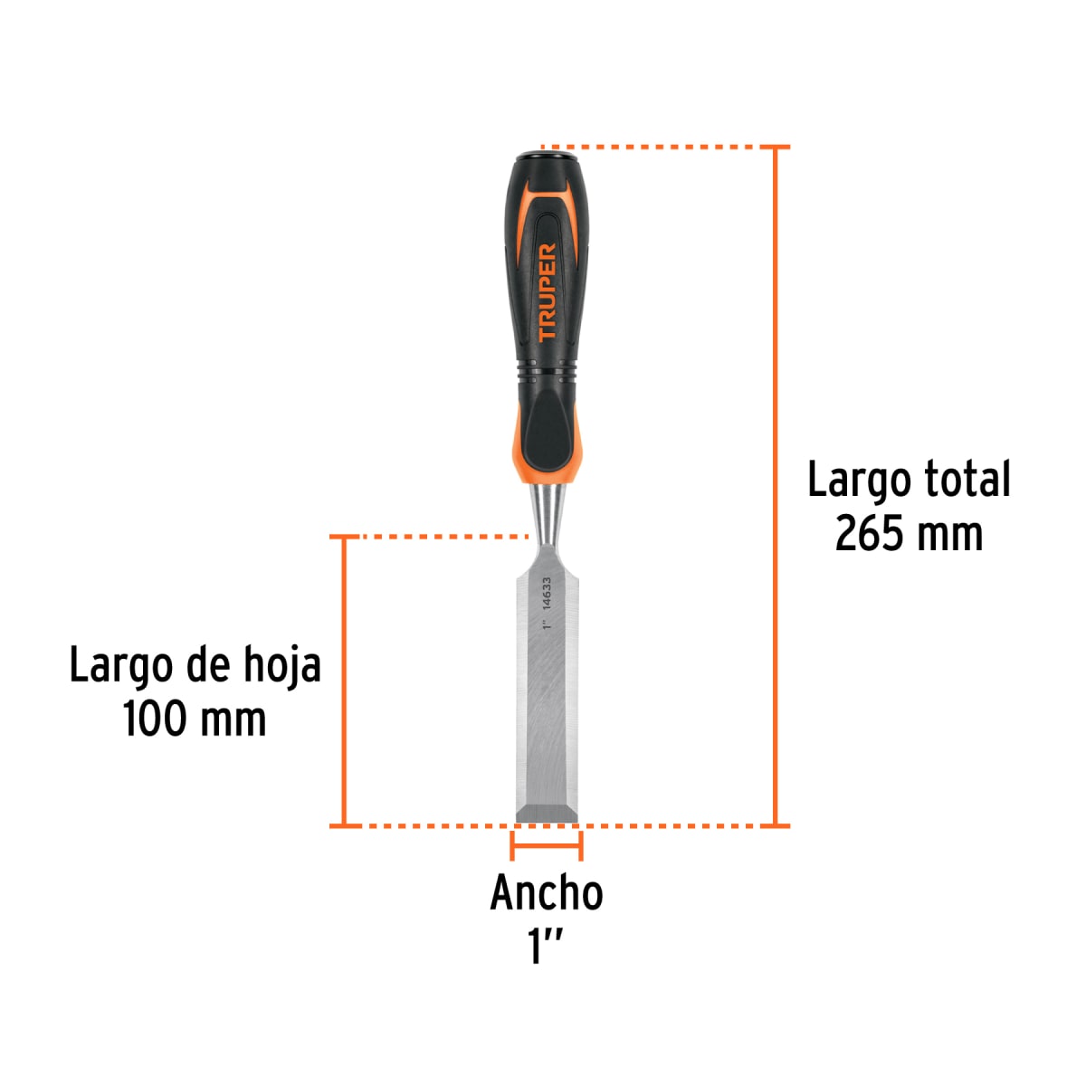Formón 1'' mango comfort grip Truper3
