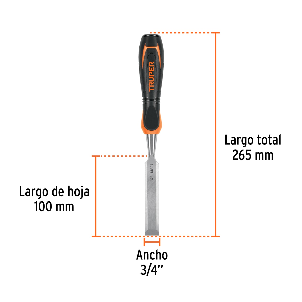 Formón 3/4'' mango comfort grip. truper3