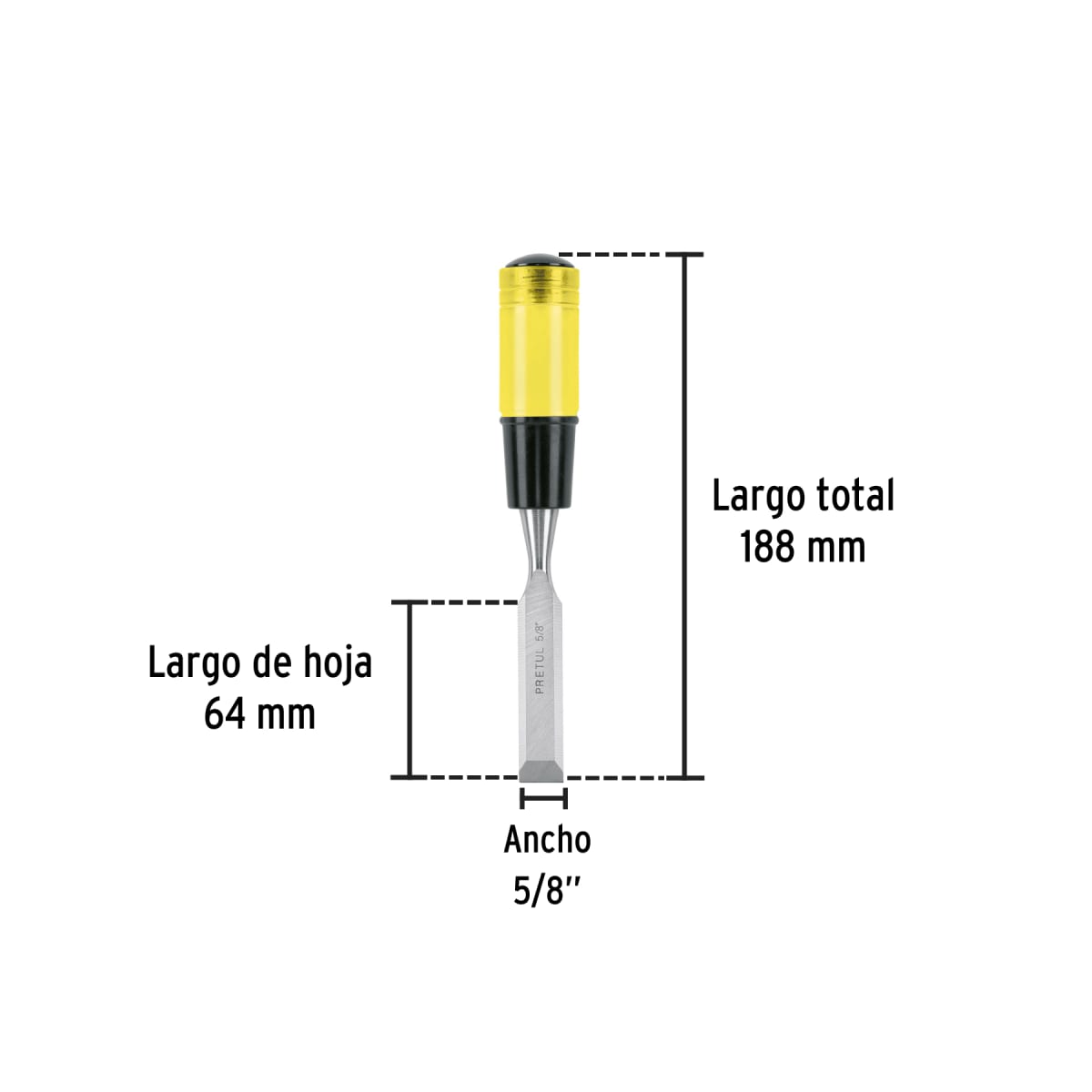 Formón 5/8'' Pretul3