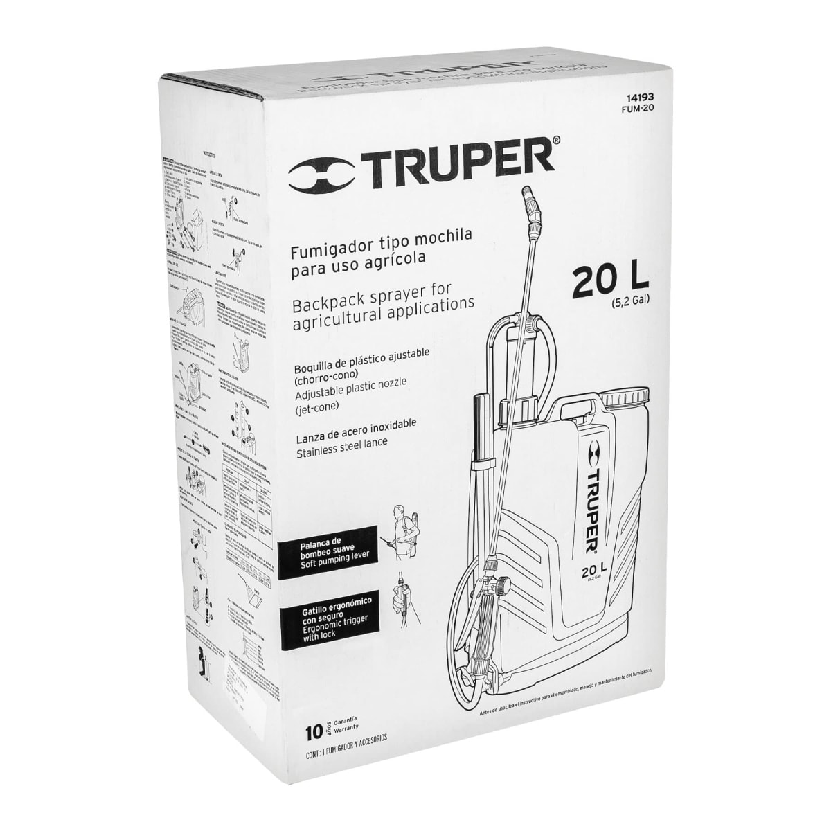 Fumigador de 20 l manual de mochila Truper4