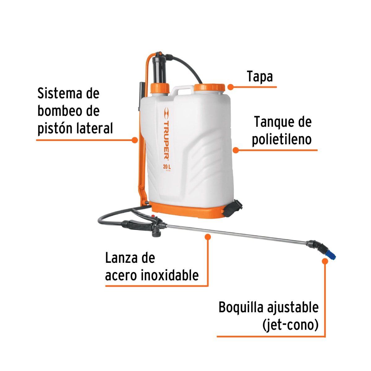 Fumigador de 20 l manual de mochila Truper2