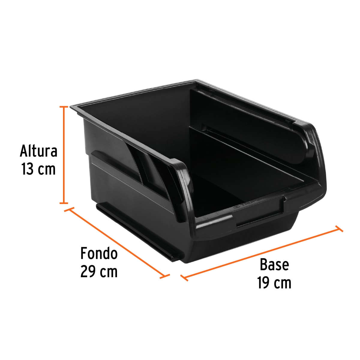 Bandeja apilable de plastico 29 x 19 x 13 cm Truper3