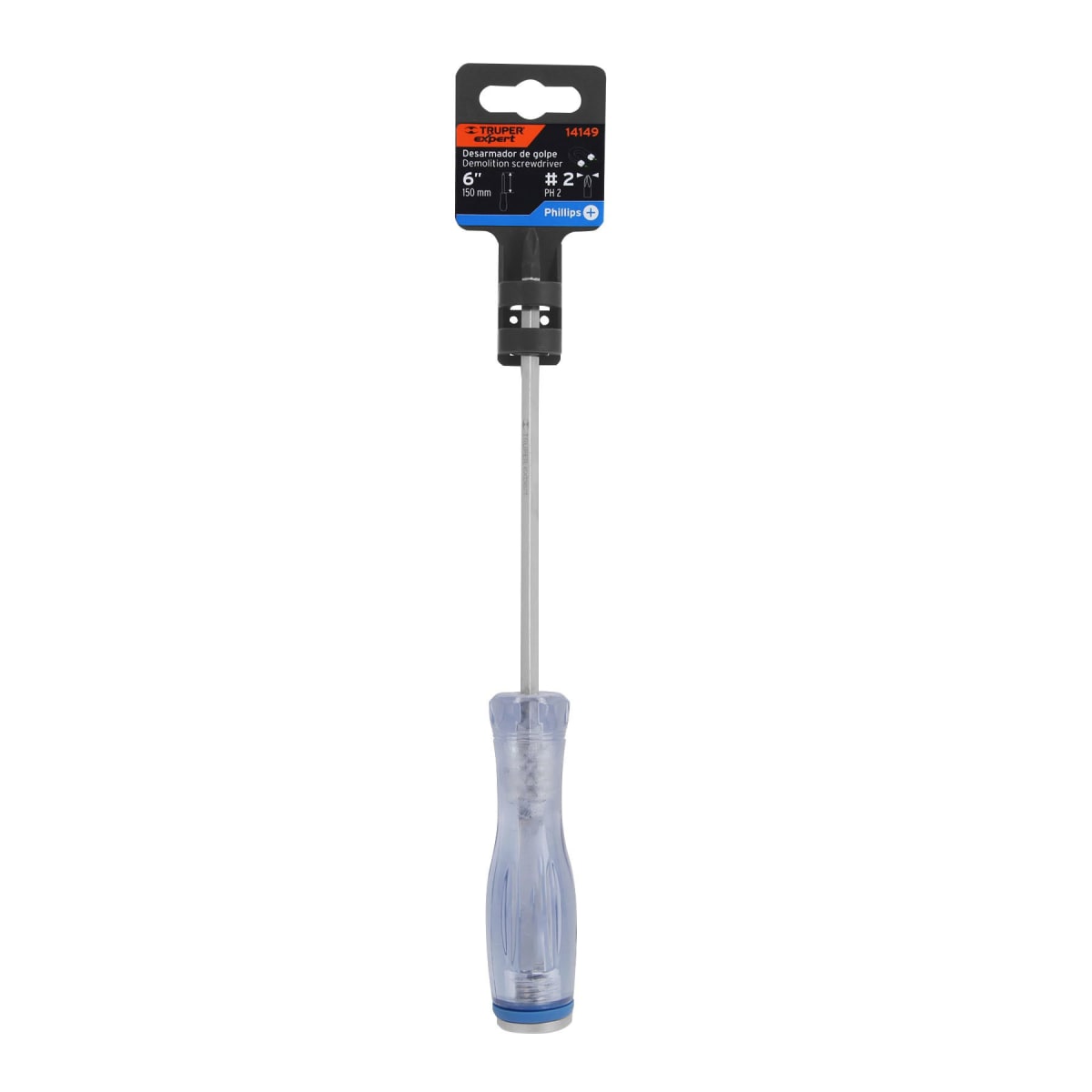 Desarmador de cruz de golpe 1/4'' x 6'' expert Truper4